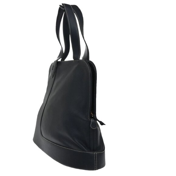 LOEWE Logo Anagram Shoulder Hand Tote Bag Leather Navy Blue GHW Spain - Picture 4 of 16